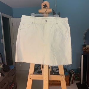 TOPSHOP white jean skirt